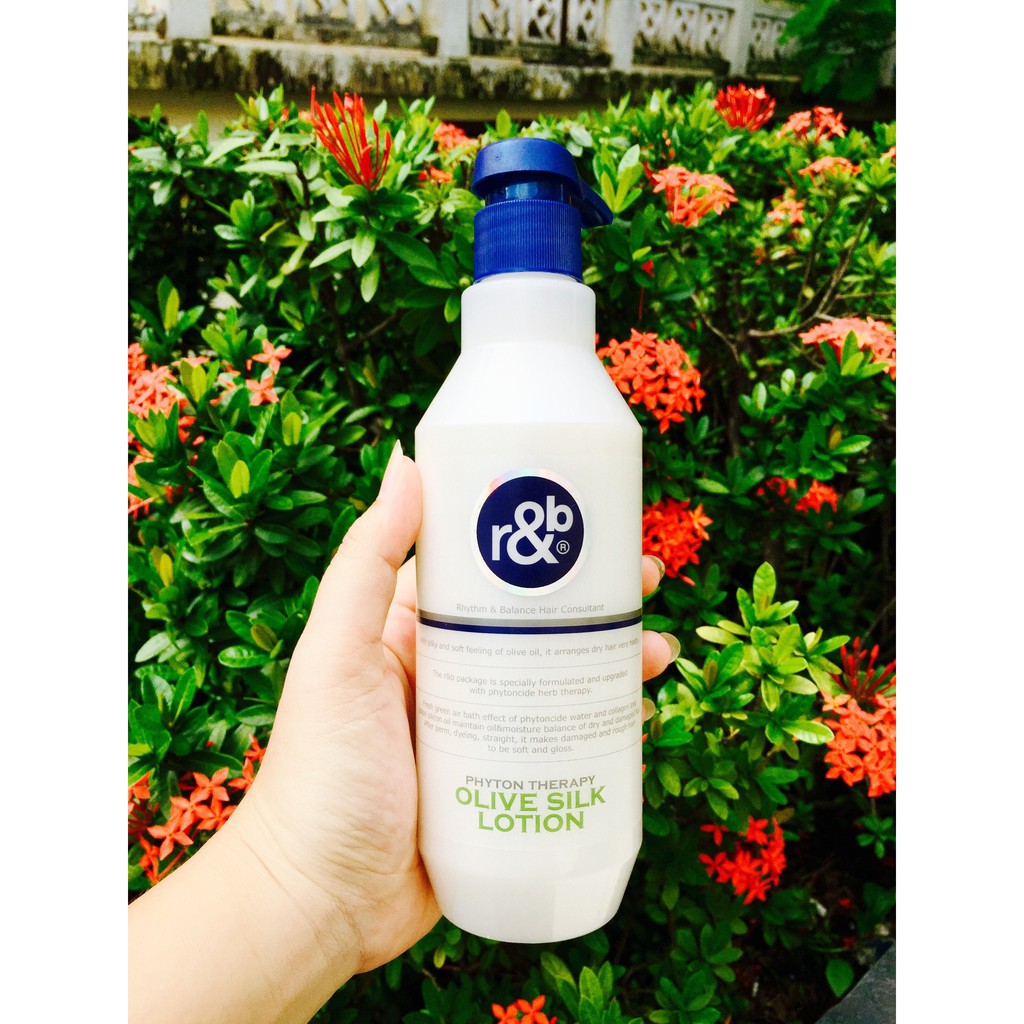Kem dinh dưỡng bóng tóc R&B Olive Silk Lotion, Hàn Quốc