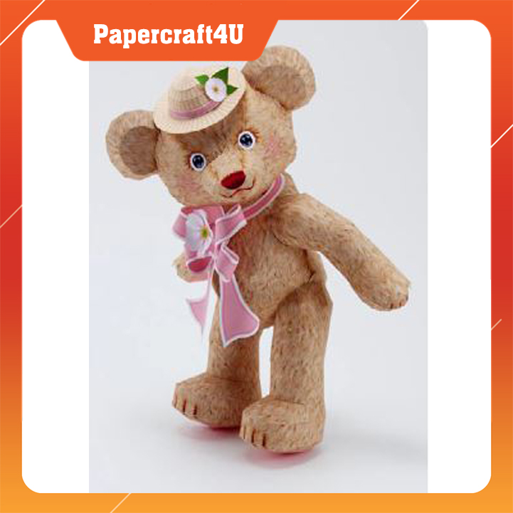 Mô hình giấy 3D động vật cute - Gấu Teddy