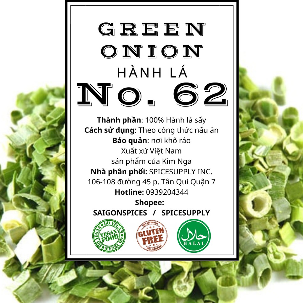 [HCM]Hũ(120Ml) 20g  Green Onion - Hành Lá Sấy