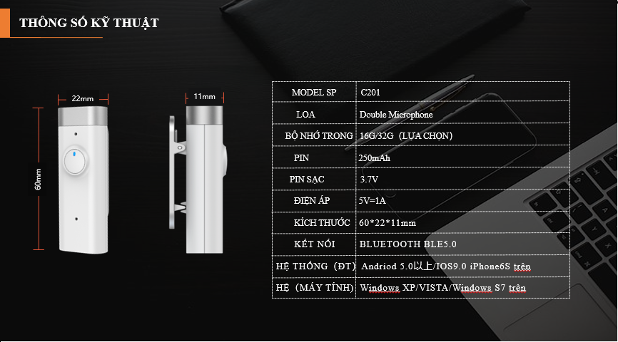 MÁY GHI ÂM I-TEK - PHIÊN DỊCH - CHIA SẺ VĂN BẢN (32GB)