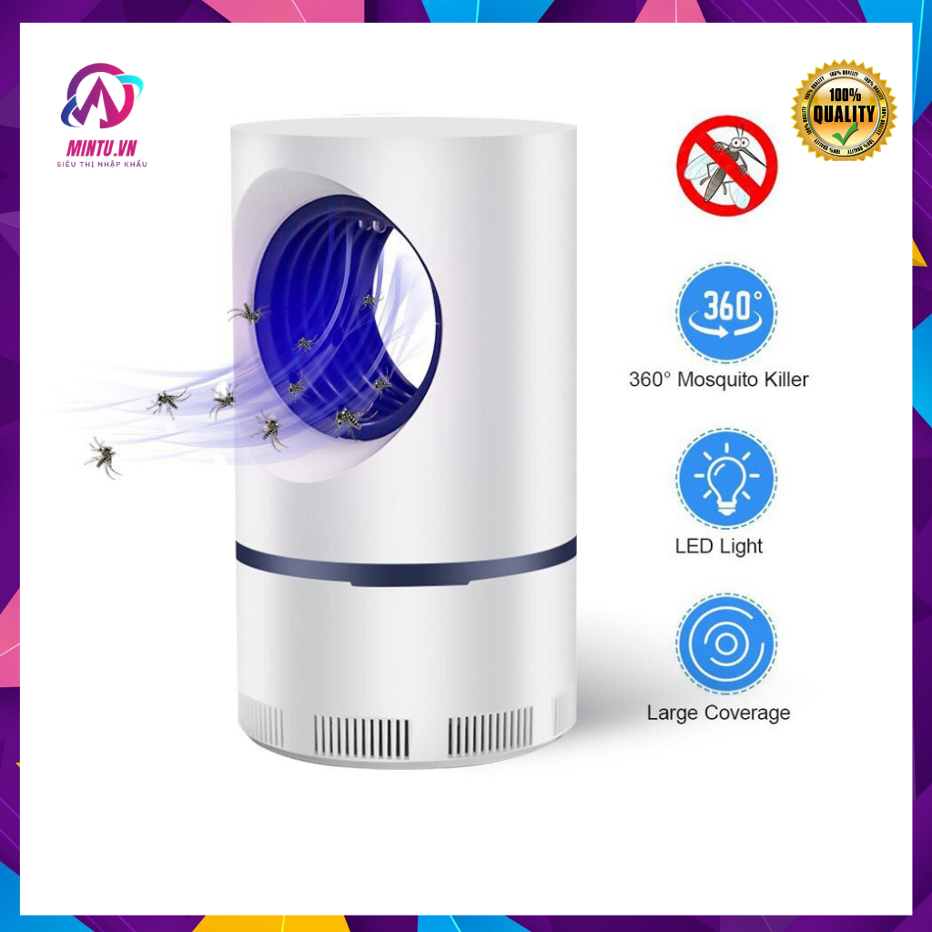 Đèn đuổi muỗi thông minh FREESHIP máy bắt muỗi, côn trùng cao cấp, hút muỗi hiệu quả, bảo hành 12 tháng