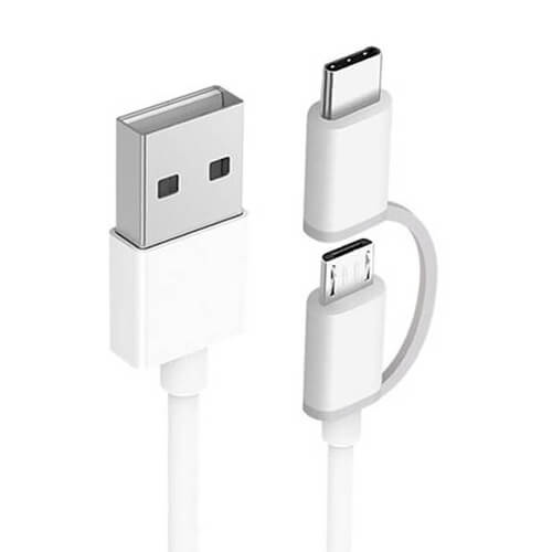 Cáp 2 trong 1 Type-C và Micro USB ZMI AL511 0.3m-trắng