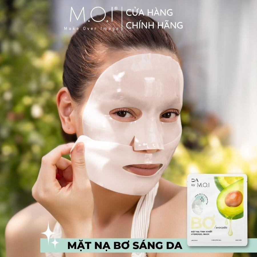 Mặt nạ Bơ tinh khiết Hydrogel DA By M.O.I - 3 Miếng (Cấp ẩm - Làm sáng - Chống lão hóa)