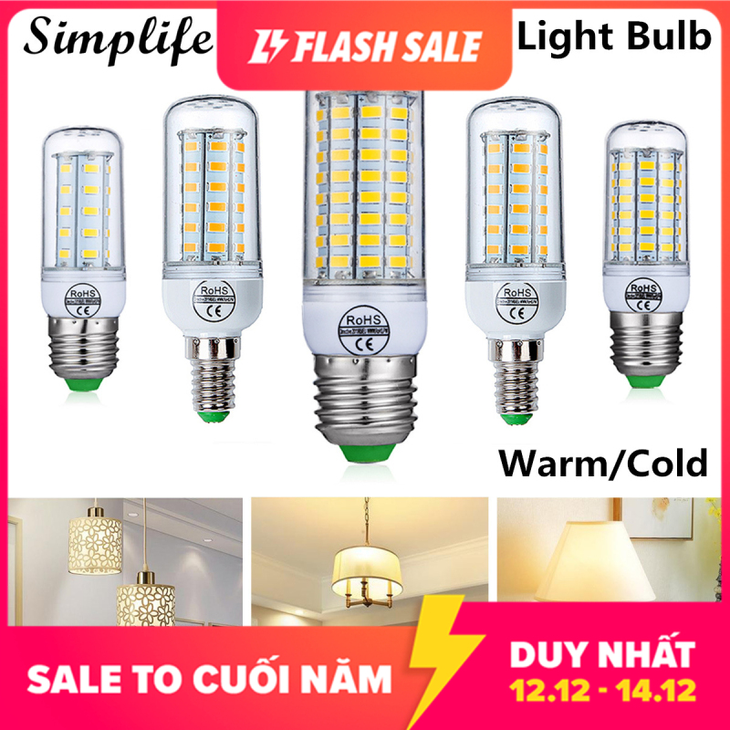 Simplife Bóng đèn LED 220V E14 E27 công suất 12W 15W 18W 20W 25W tiết kiệm năng lượng trang trí nội thất giá tốt - INTL