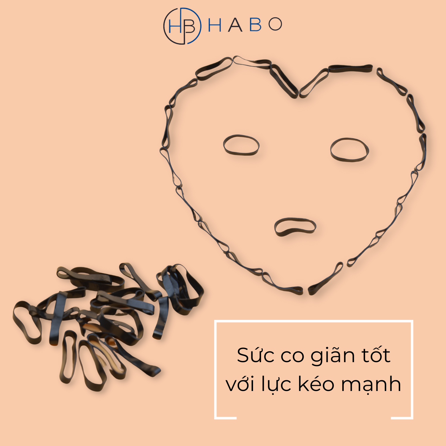 Thun cột tóc đen, chun buộc tóc màu đen siêu dai 100g