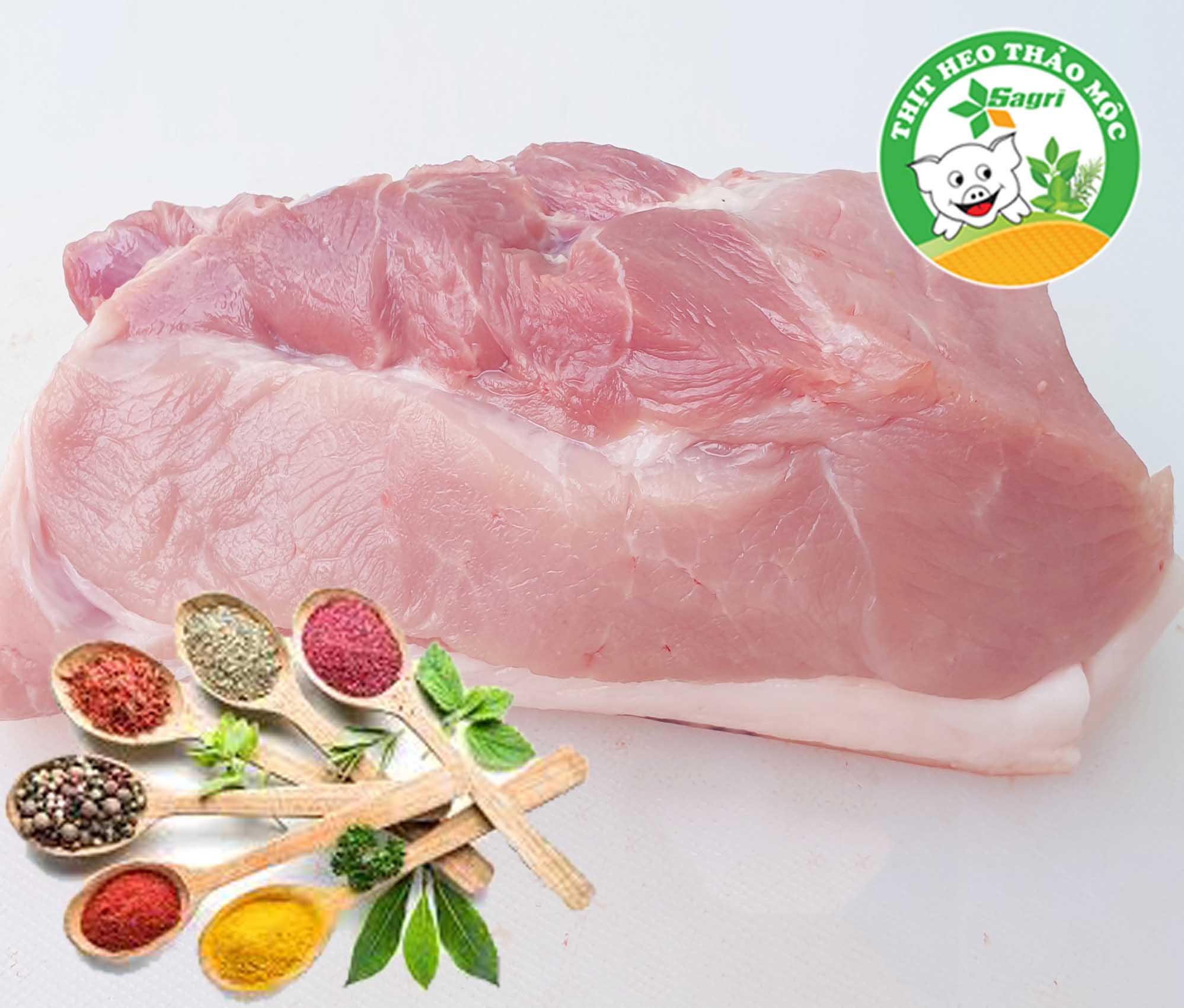 Thịt đùi heo Thảo mộc 1kg - [Giao Ngay Tại HCM]