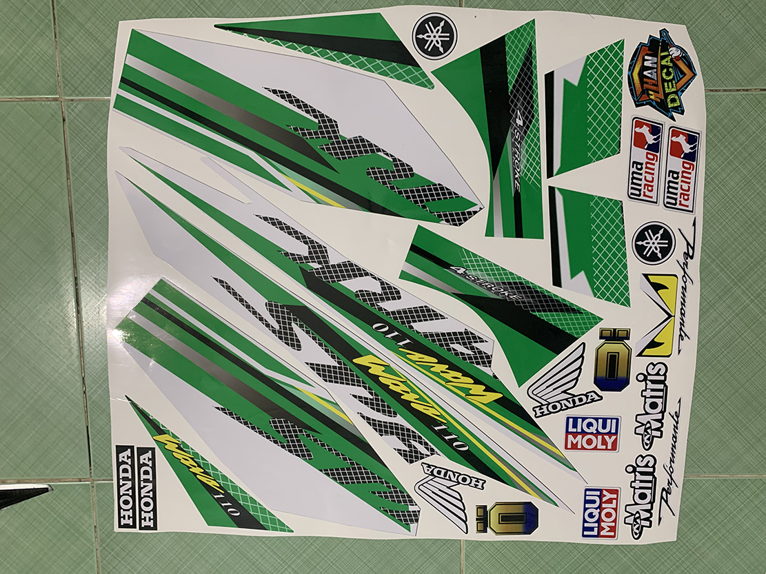 Tem wave 110 spark xanh lá