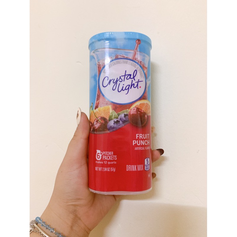 Bột trái cây pha nước Crystal Light gói lớn không đường ( eat clean, low carb, keto, tiểu đường)