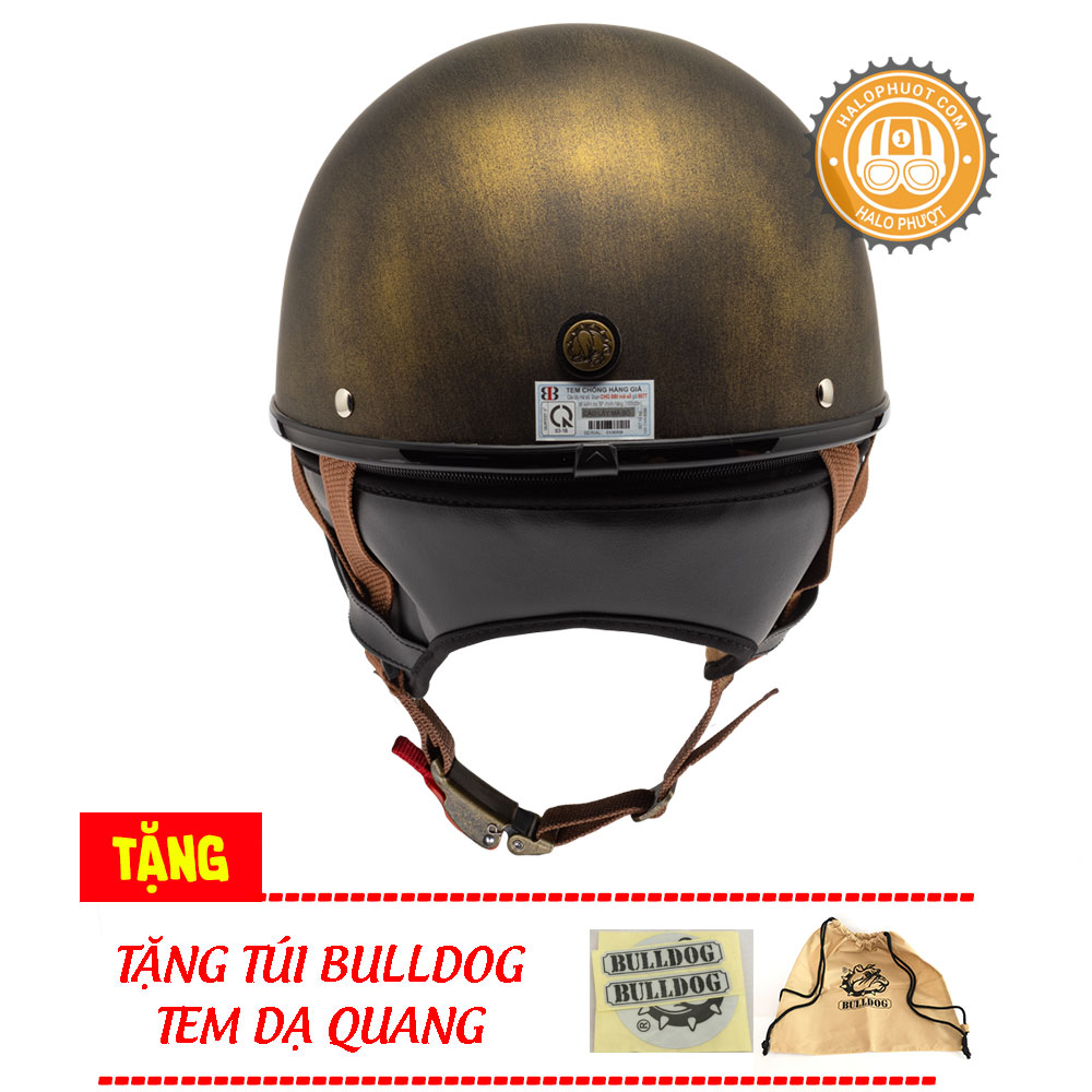 Mũ bảo hiểm Bulldog PUG nửa đầu Xước Đồng