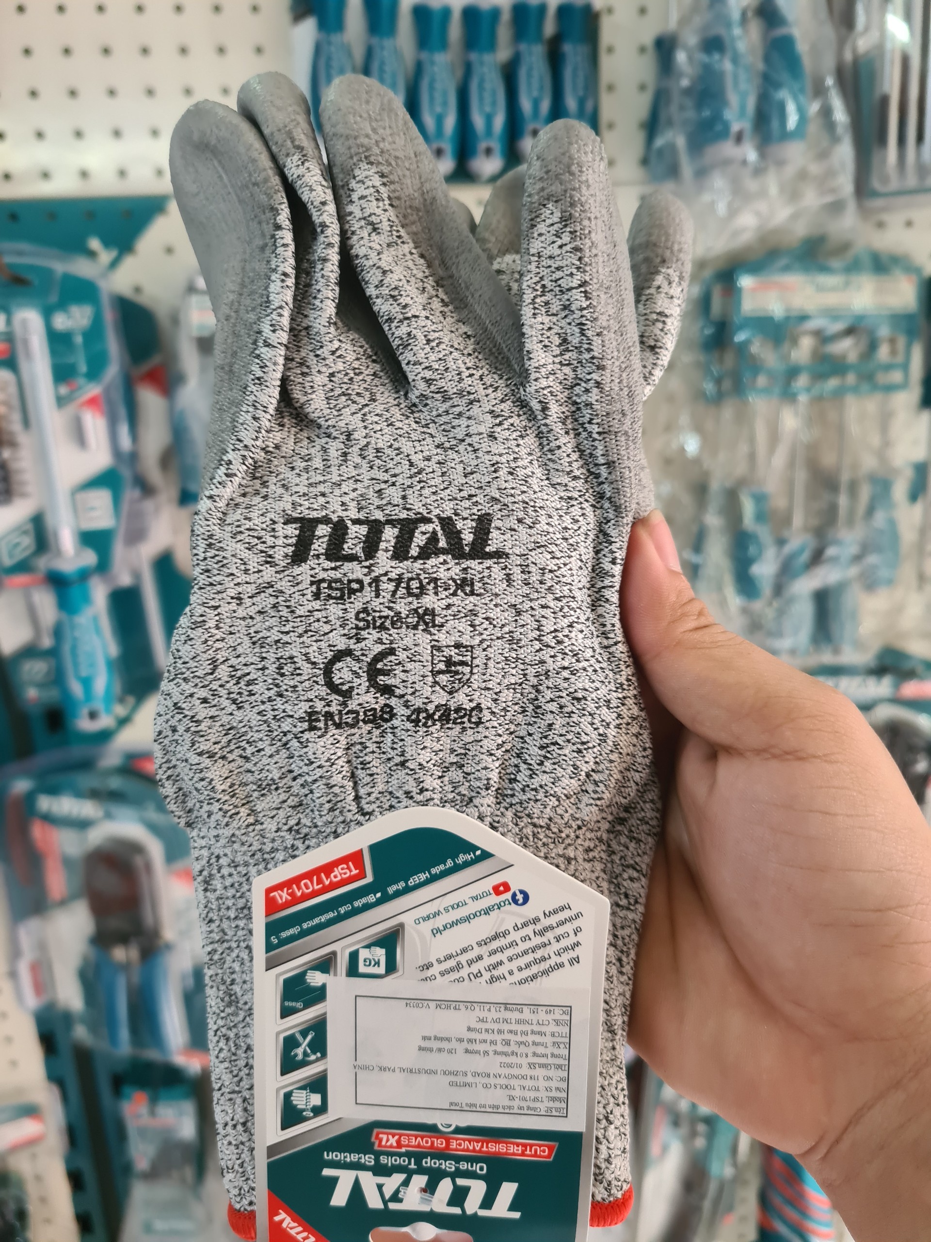 Tsp1701-Xl Găng Tay Chống Cắt Cấp Độ 5 Total