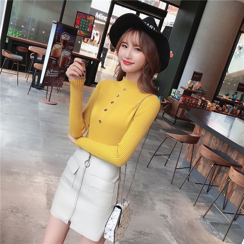 ÁO LEN DỆT KIM CỔ CAO PHỐI CÚC