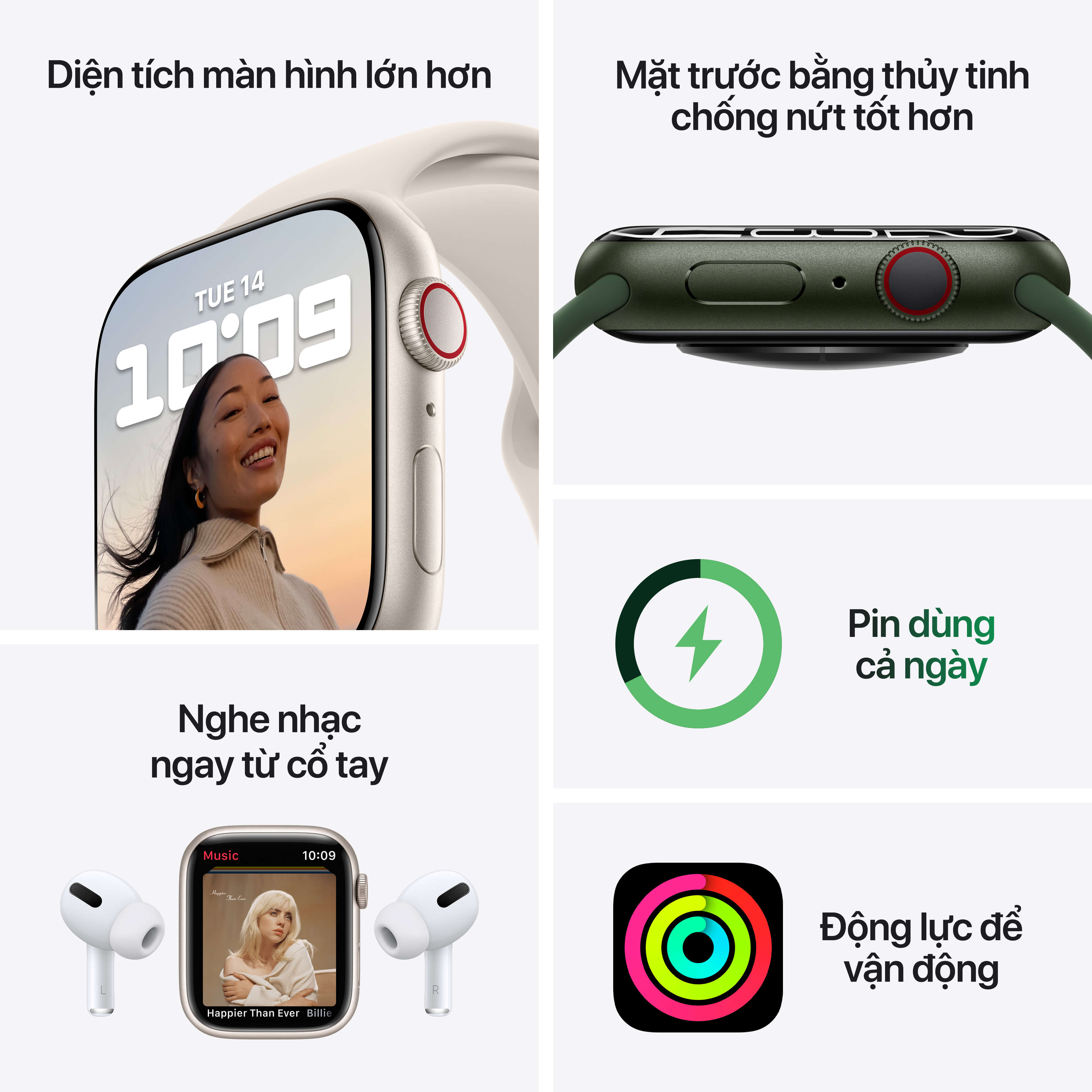 Apple Watch Series 7 GPS Nhôm (Dây Thể Thao)