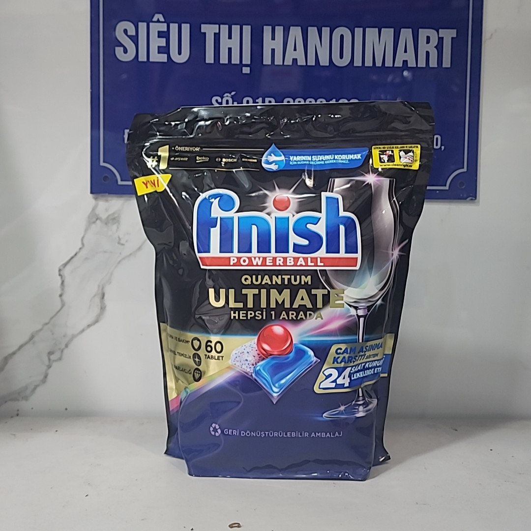 Combo 60 viên rửa bát finish quantum ultimate hoặc muối finish 1.5kg