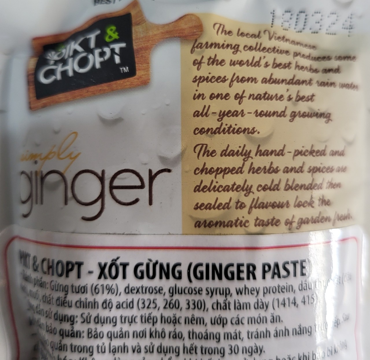 [túi 75g] XỐT GỪNG [VN] PIKT CHOPT Ginger Paste