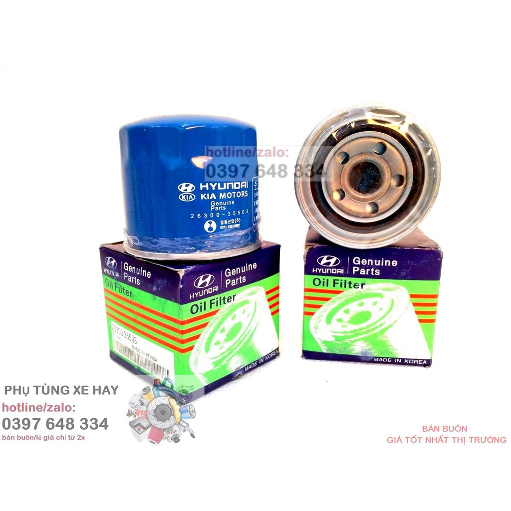[Hàng đẹp] Lọc nhớt ( lọc dầu ) 🐨 HD Elantra, Tucson, SantaFe, Verna , K.I.A Forte, Cerato, K3, Sportage, Optima (Mã 26300-35504)