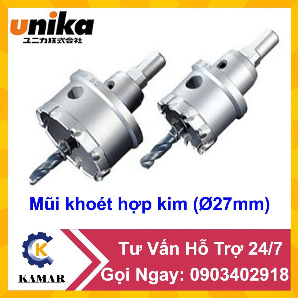 Mũi khoét hợp kim unika phi 27.0mm mctr-27.0
