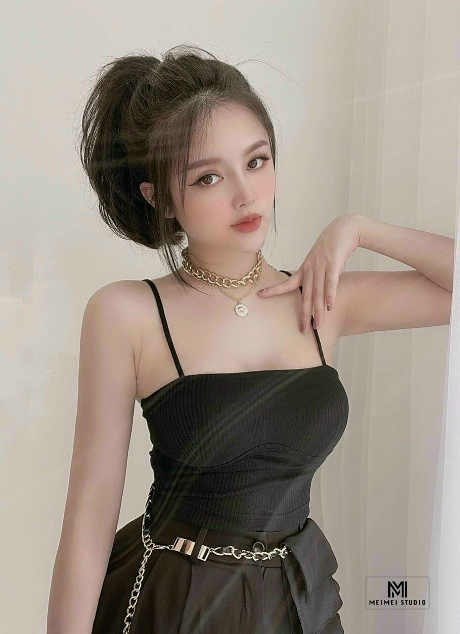 ÁO CROPTOP 2 DÂY GÂN MÚT NGỰC NỮ TÍNH