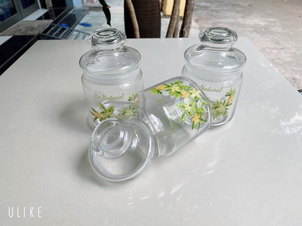 Set 3 hủ thuỷ tinh có nắp 500ml