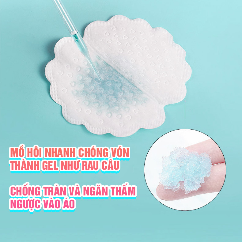 Miếng Hút Mồ Hôi - 5 Gói 50 Miếng Dán Thấm Hút Mồ Hôi Nách Siêu Mỏng - 100style