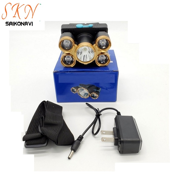 Đèn Pin Đội Đầu Siêu Sáng 5 Mắt Bản Mới Bóng To Hơn, Sáng Hơn, Chống Nước Chống Bụi Tiêu Chuẩn, Đèn Pin Đội Đầu, Đèn Pin Siêu Sáng