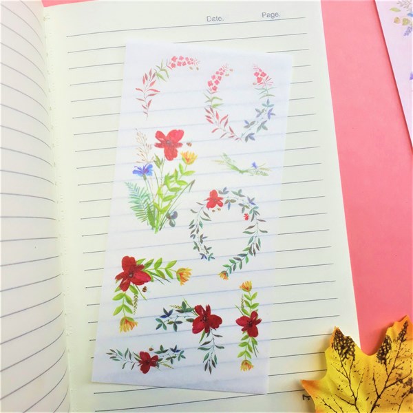 [HCM]Bộ 6 Tấm Sticker Dán Trang Trí - Vòng Hoa