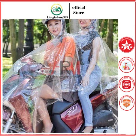Áo mưa 2 đầu có kính che mặt trong suốt