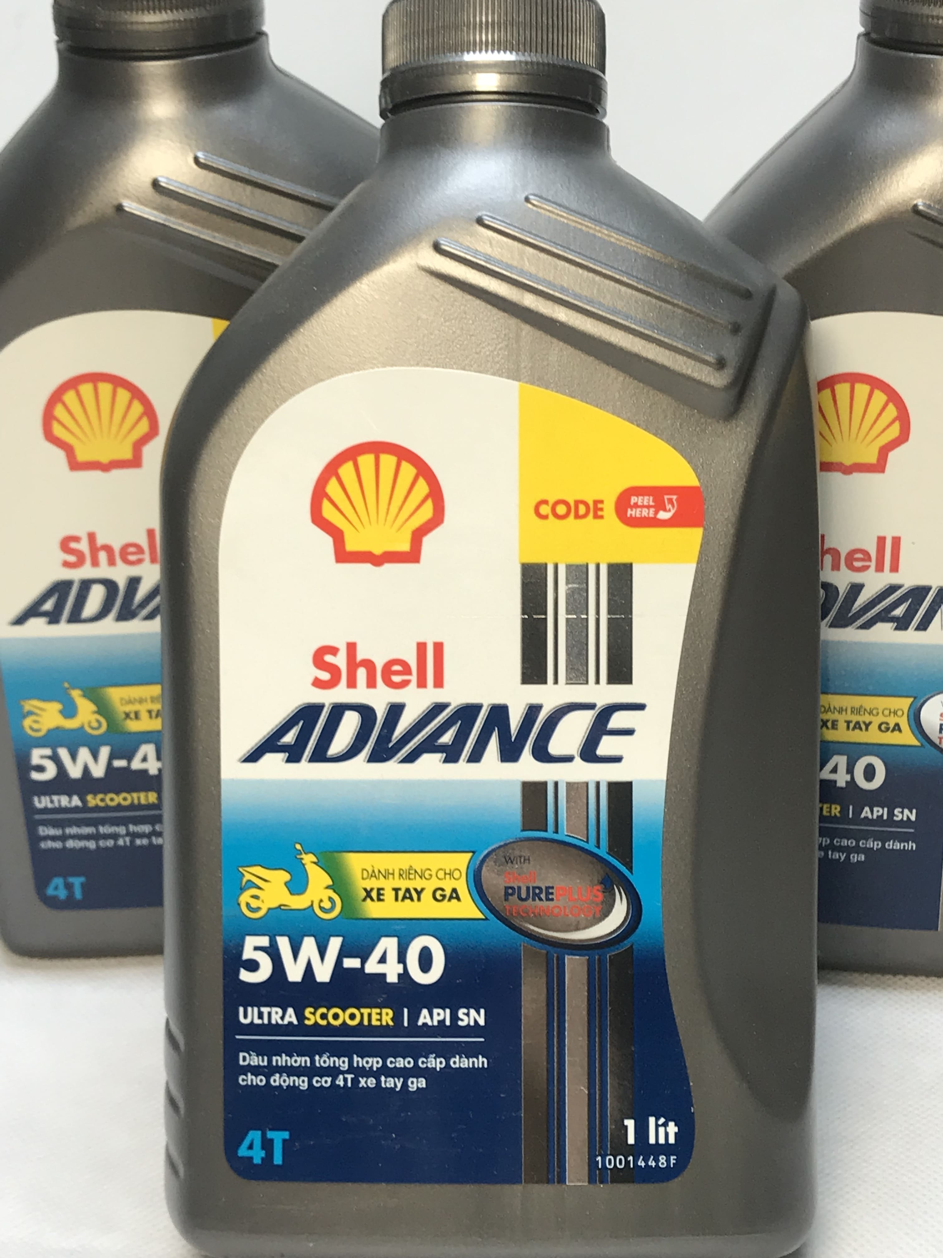 Nhớt Shell Advance Ultra Scooter 5W40 xe tay ga