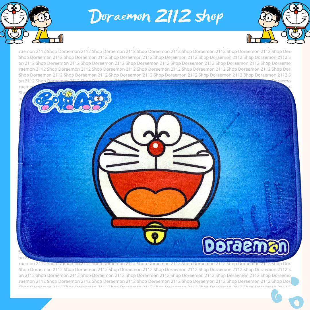 Thảm bông chùi chân hút nước Doraemon 40x60cm