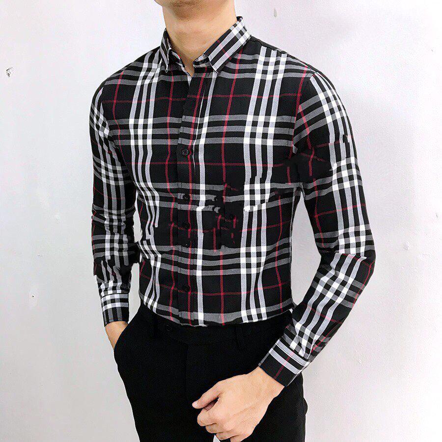 Áo sơ mi nam Kẻ BBR001 Kẻ Đỏ Đen