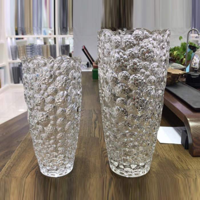 Bình hoa thủy tinh cao cấp dày dặn chất lượng hoạ tiết đẹp cao 25cm - 30cm