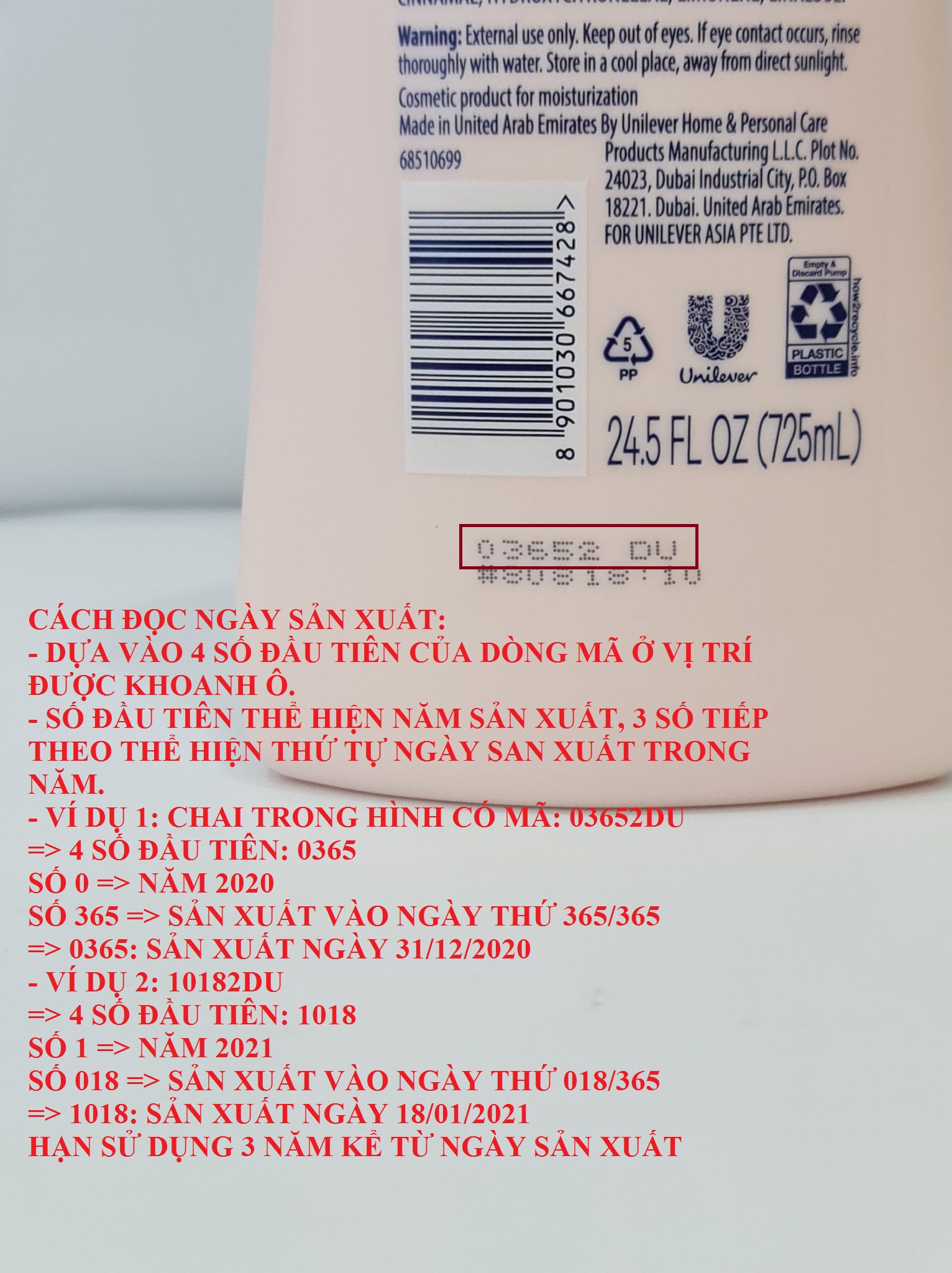 Sữa Dưỡng Thể VASELINE 725ml