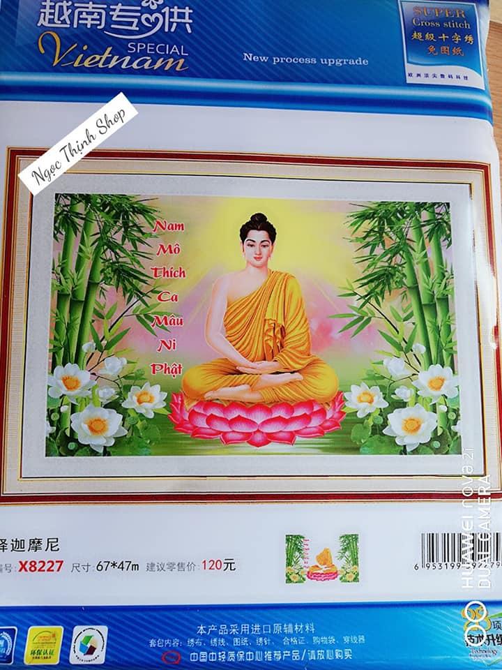 Tranh thêu chữ thập cao cấp phật thích ca X8227