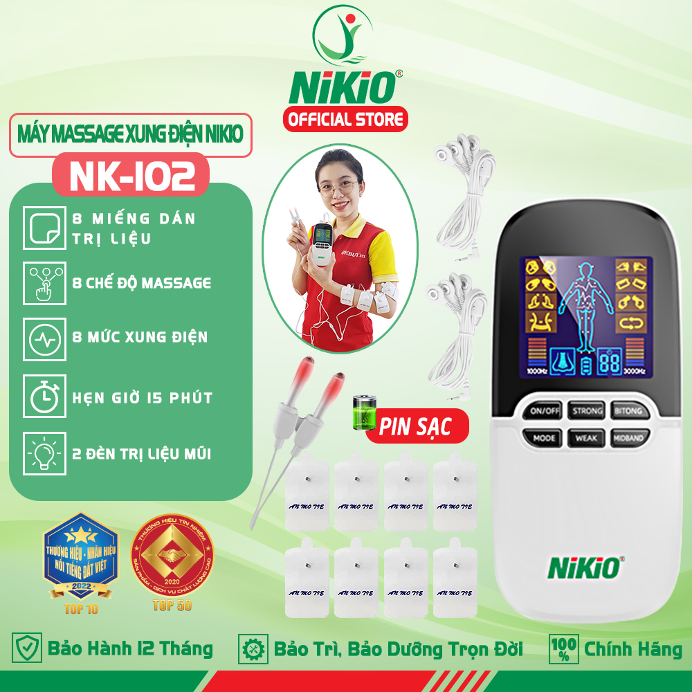 Máy Massage Xung Điện 8 Miếng Dán Nikio NK-102