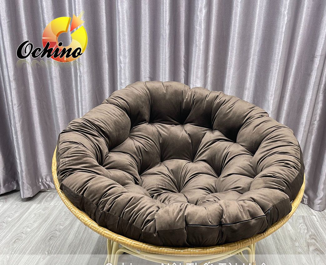 Đệm ngồi ghế papasan, nệm ngồi ghế mây cap cấp size 1m1