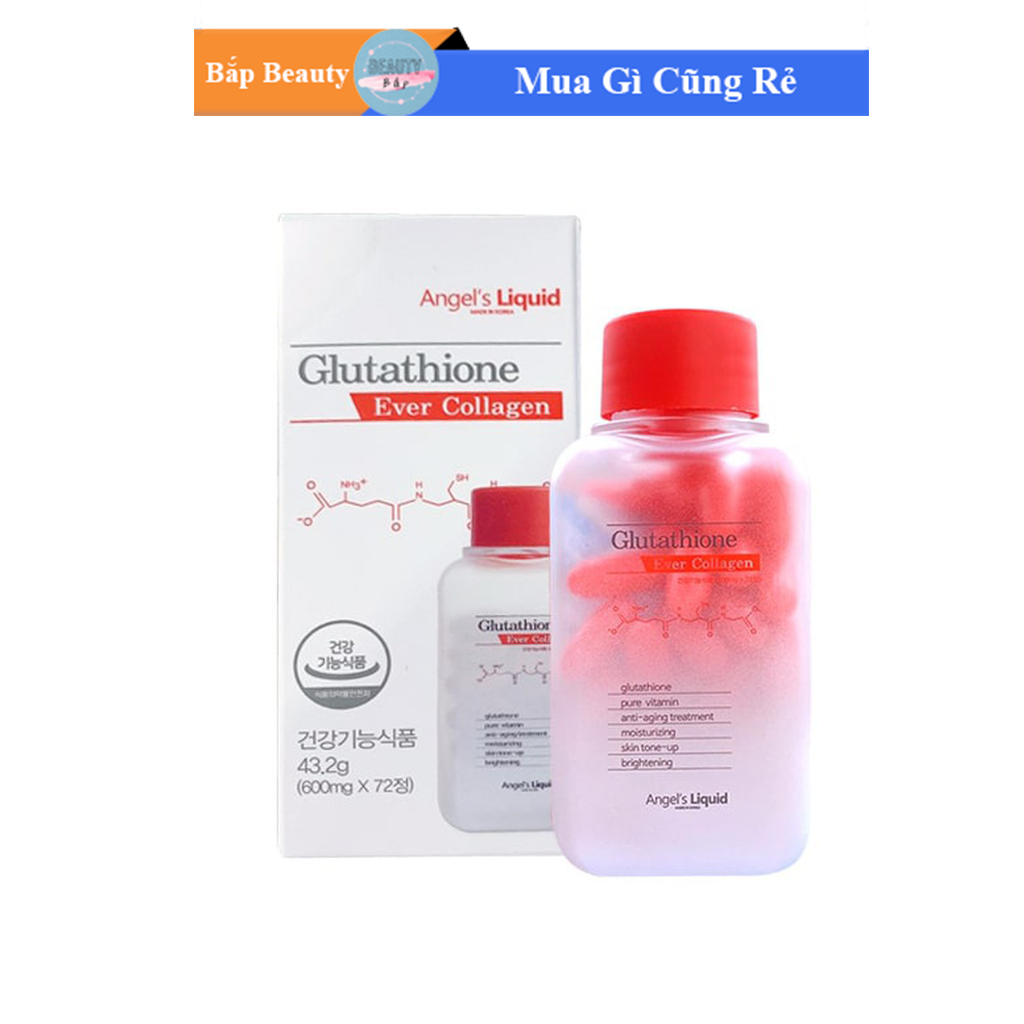 Viên uống trắng da Angels Liquid Glutathione Ever Collagen Hàn Quốc Hộp 72