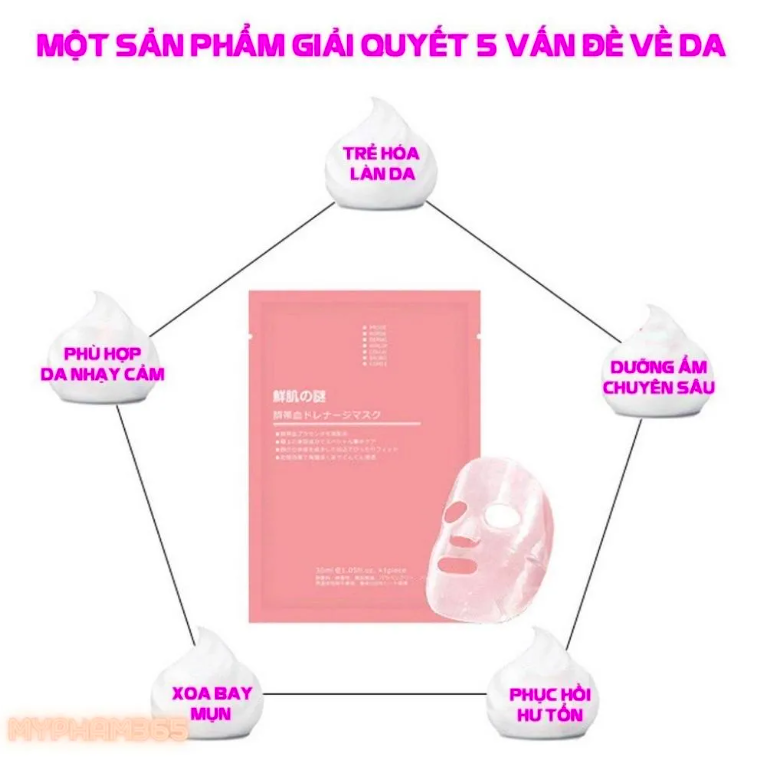 Hộp 50 miếng Mặt nạ tế bào gốc nhau thai Nhật Bản