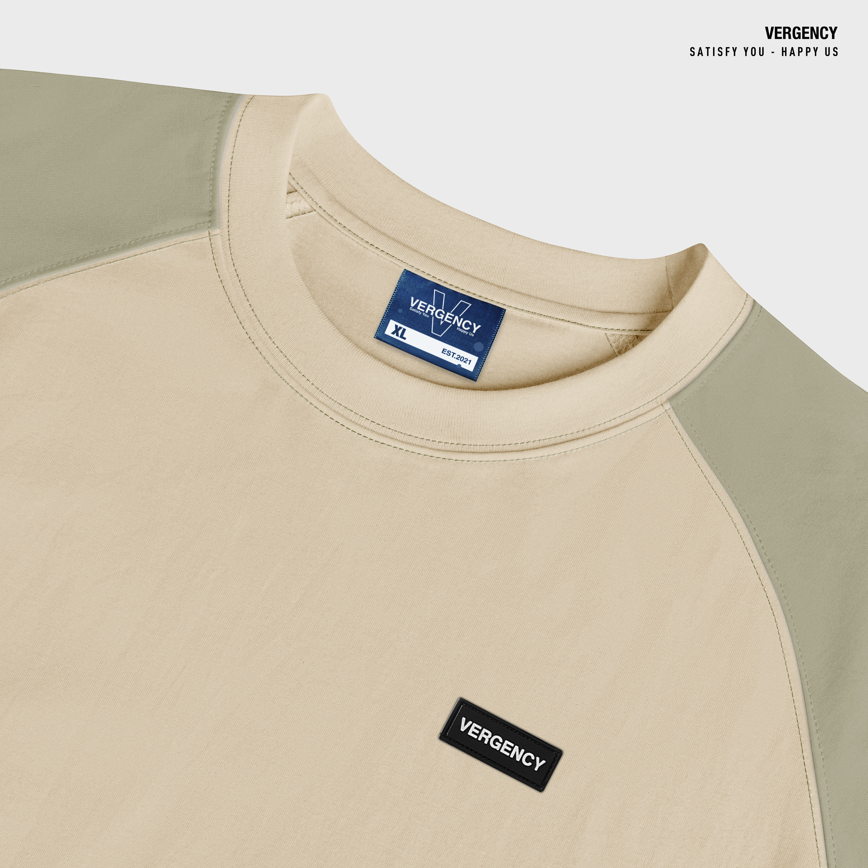 [lazsohot1 -20% đơn 99K] Áo thun Vergency nam nữ Raglan/ Gray, white, begei
