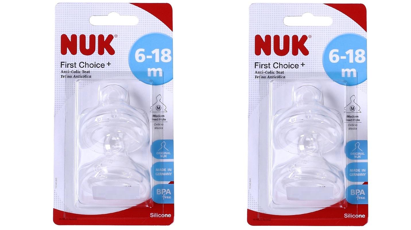 Núm ty nuk silicon cổ rộng số 2, size M