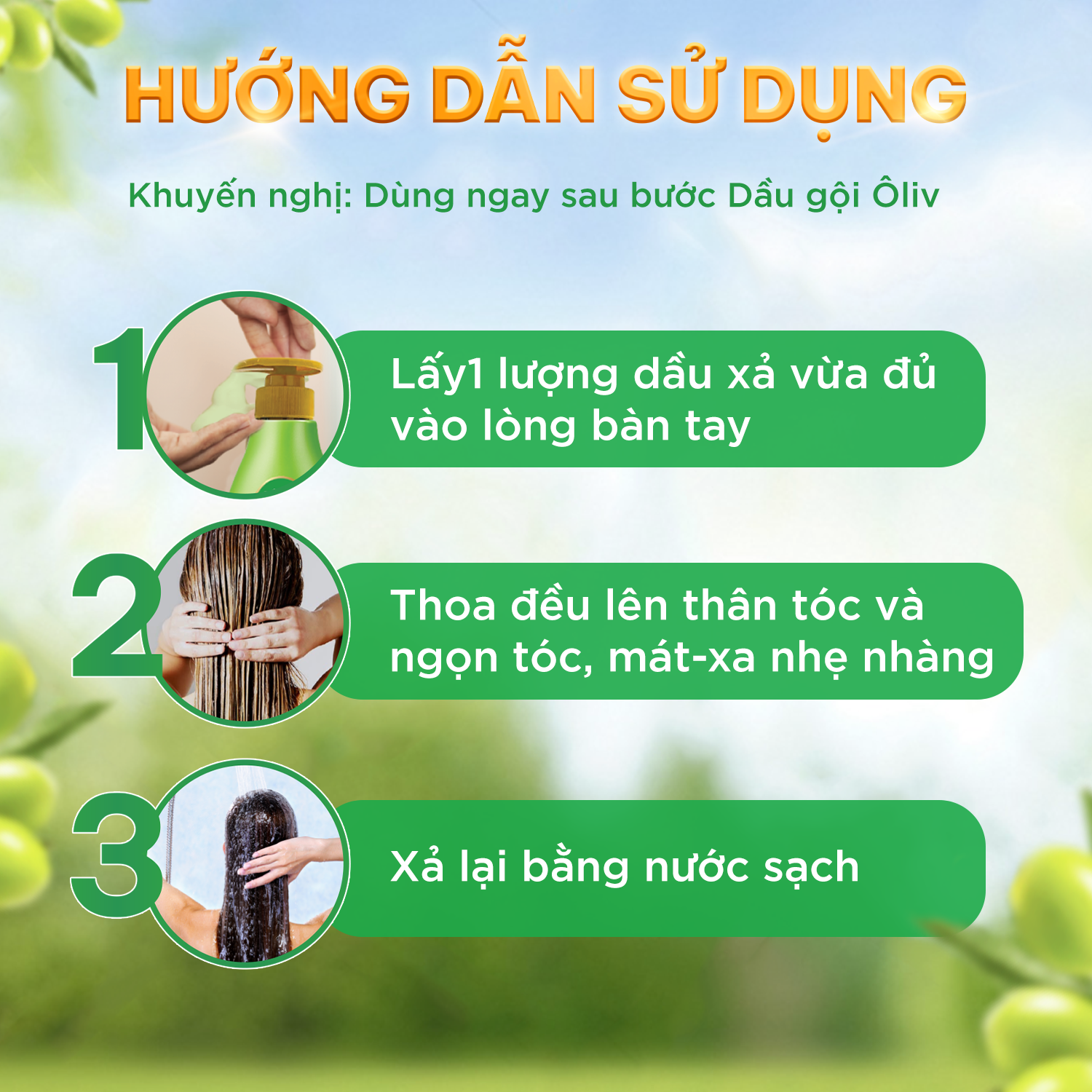 Dầu xả Ôliv Dưỡng Tóc 250ML / 650ML