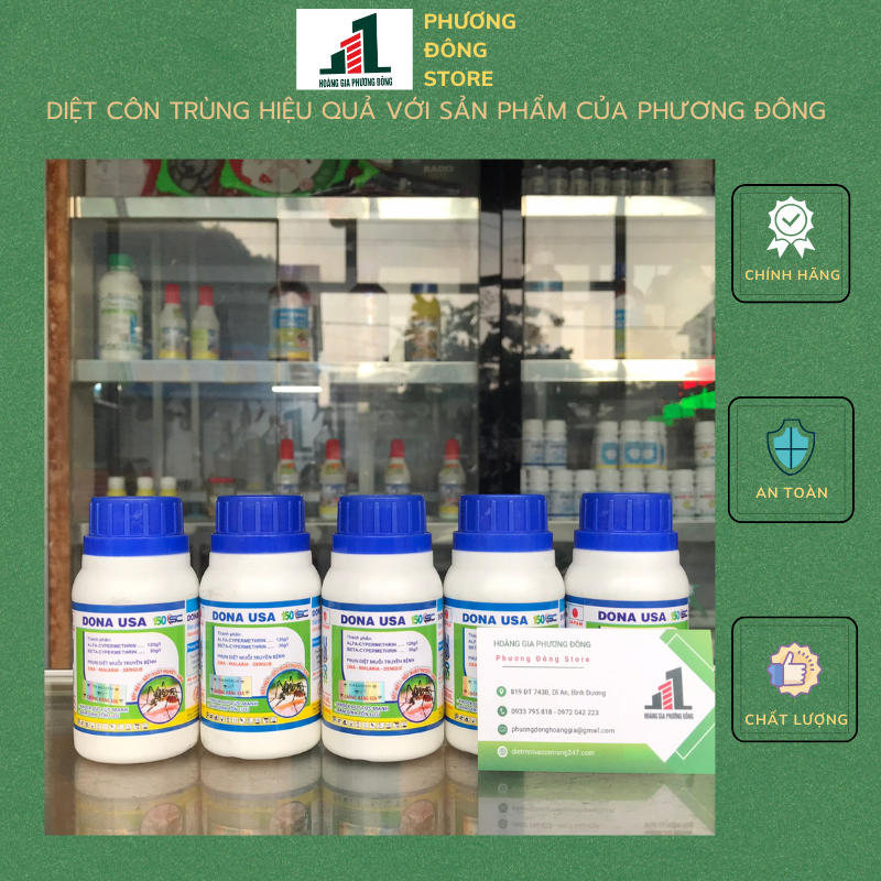 Thuốc diệt muỗi và côn trùng DONA USA 150SC - Chai 100ml