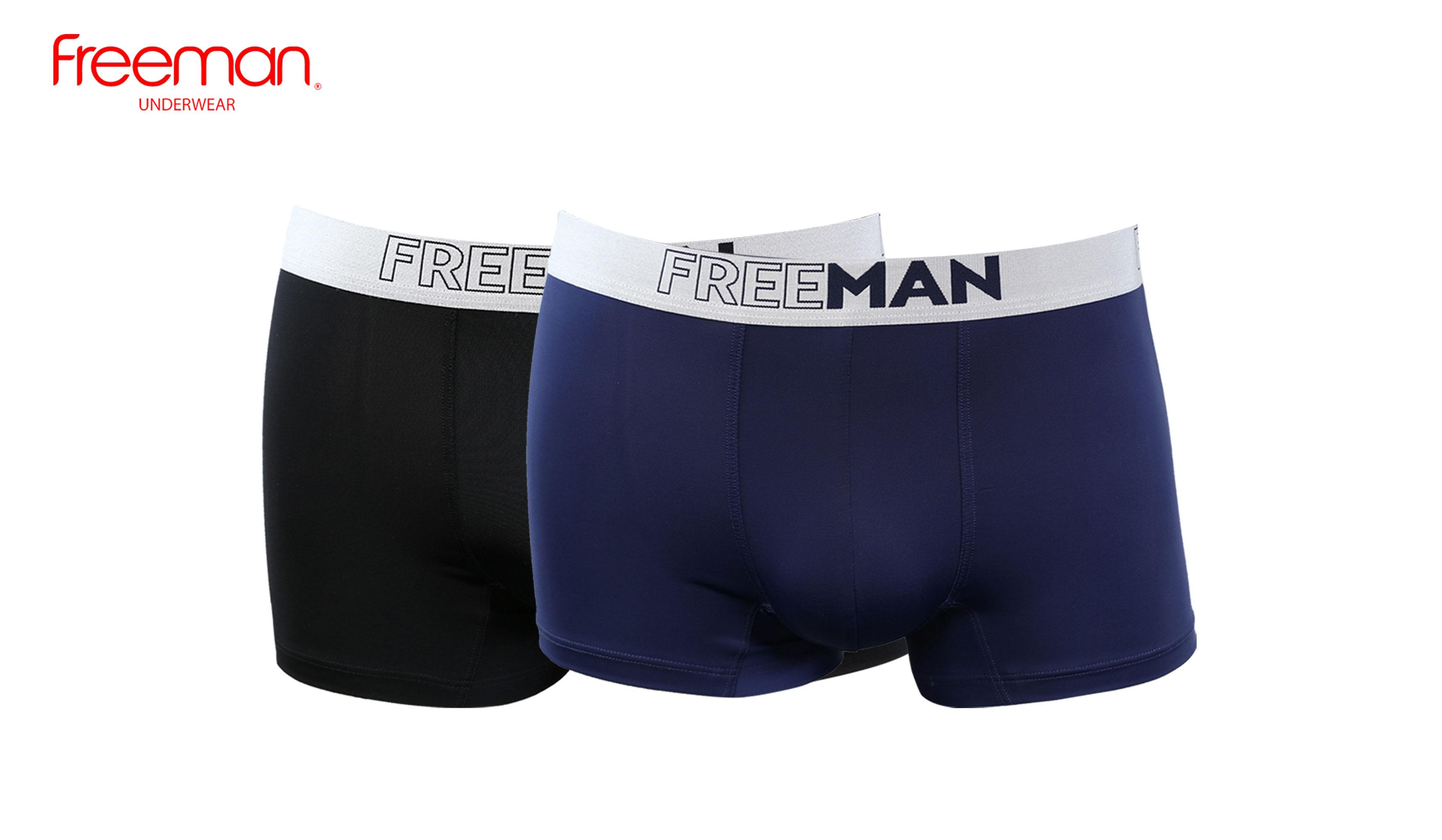 Combo 2 quần boxer nam Freeman 6523 - Chất liệu thun lạnh cao cấp