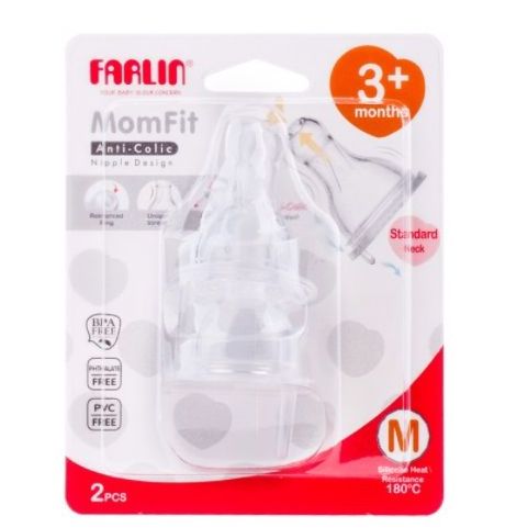 Núm Ty Farlin Thay Thế Bình Sữa Cổ Chuẩn Đủ Size (Bán Lẻ)