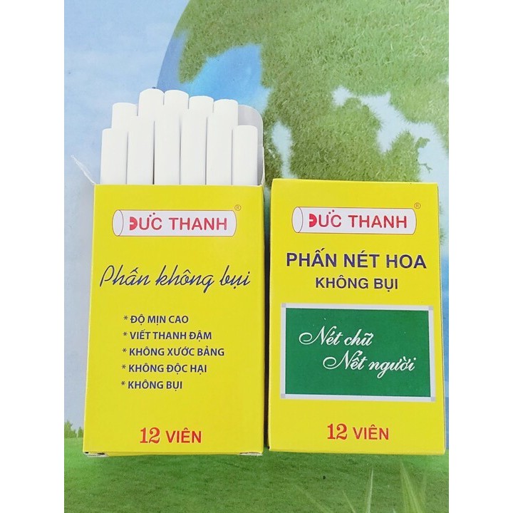 Hộp 12 viên Phấn trắng không bụi Đức Thanh
