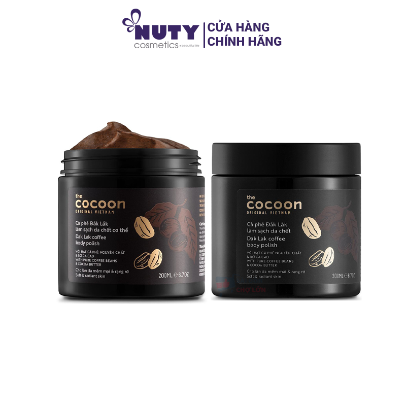 Tẩy Da Chết Body Chiết Xuất Cà Phê Dak Lak The Cocoon Dak Lak Coffee Body Polish (200ml)