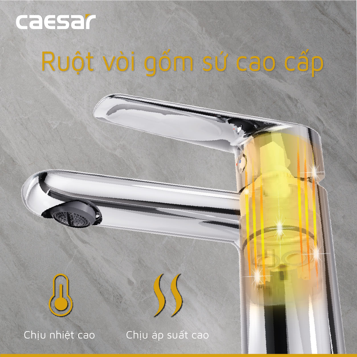 Hot and Cold Faucet B380Cu