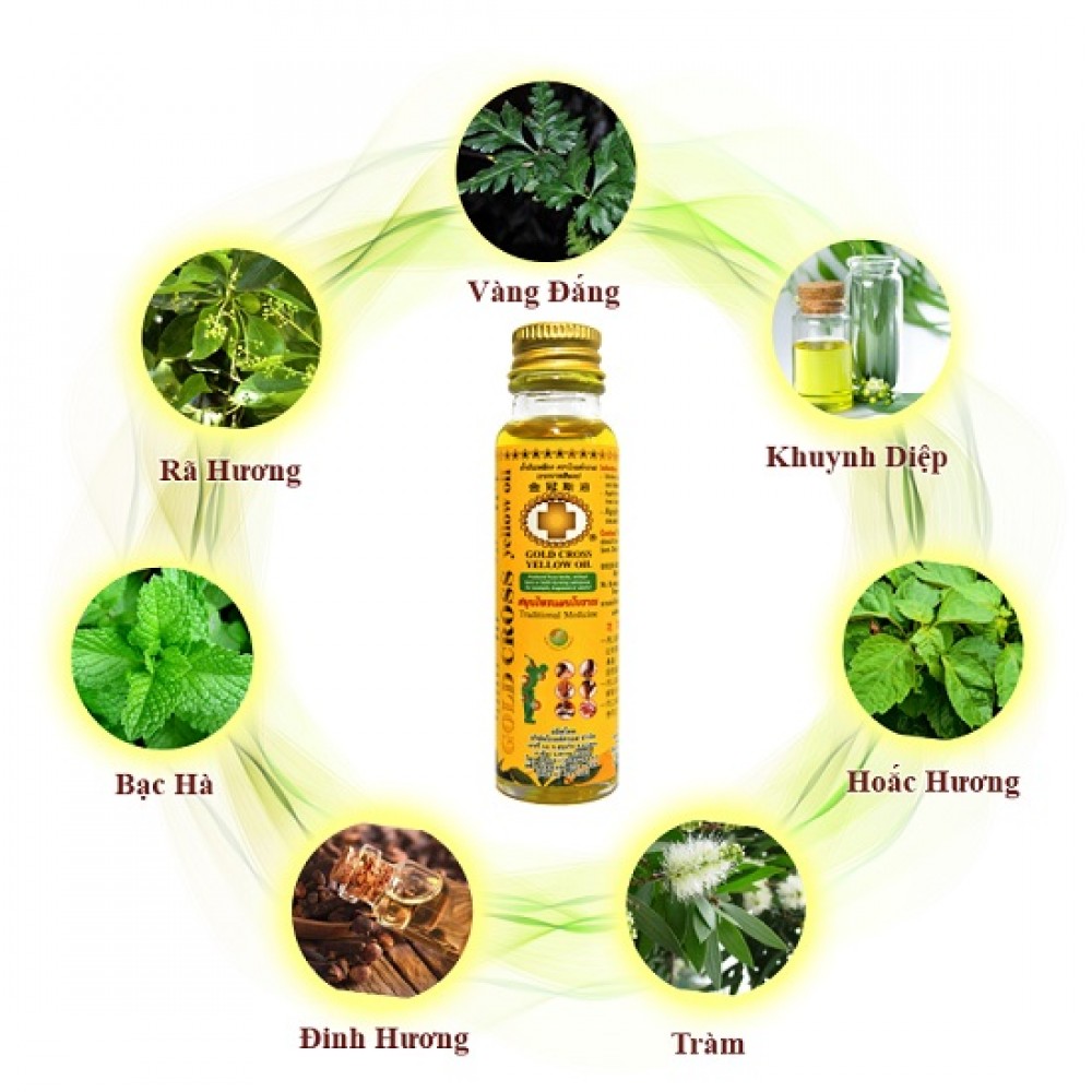 Dầu Thập Tự Vàng Gold Cross 24ml Thái Lan