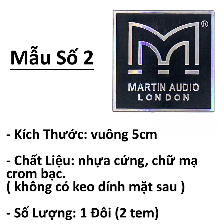 Logo Loa Martin Dán Loa Thùng - 2 Tem