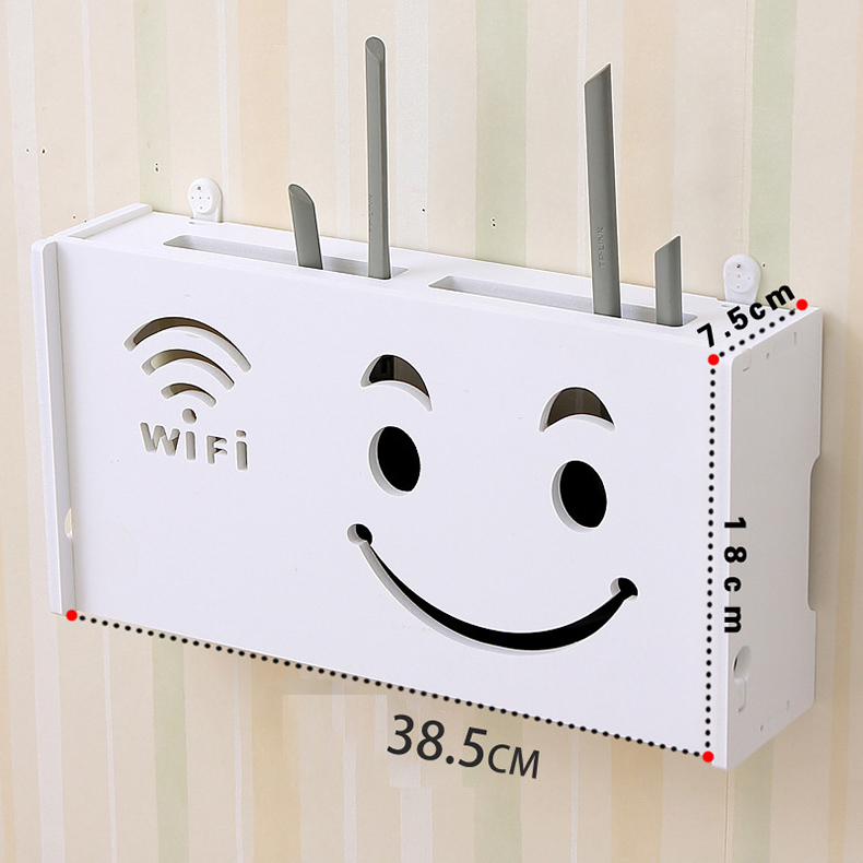 Kệ wifi, hộp đựng wifi tiện lợi hình mặt cười lớn (Hình ngẫu nhiên)
