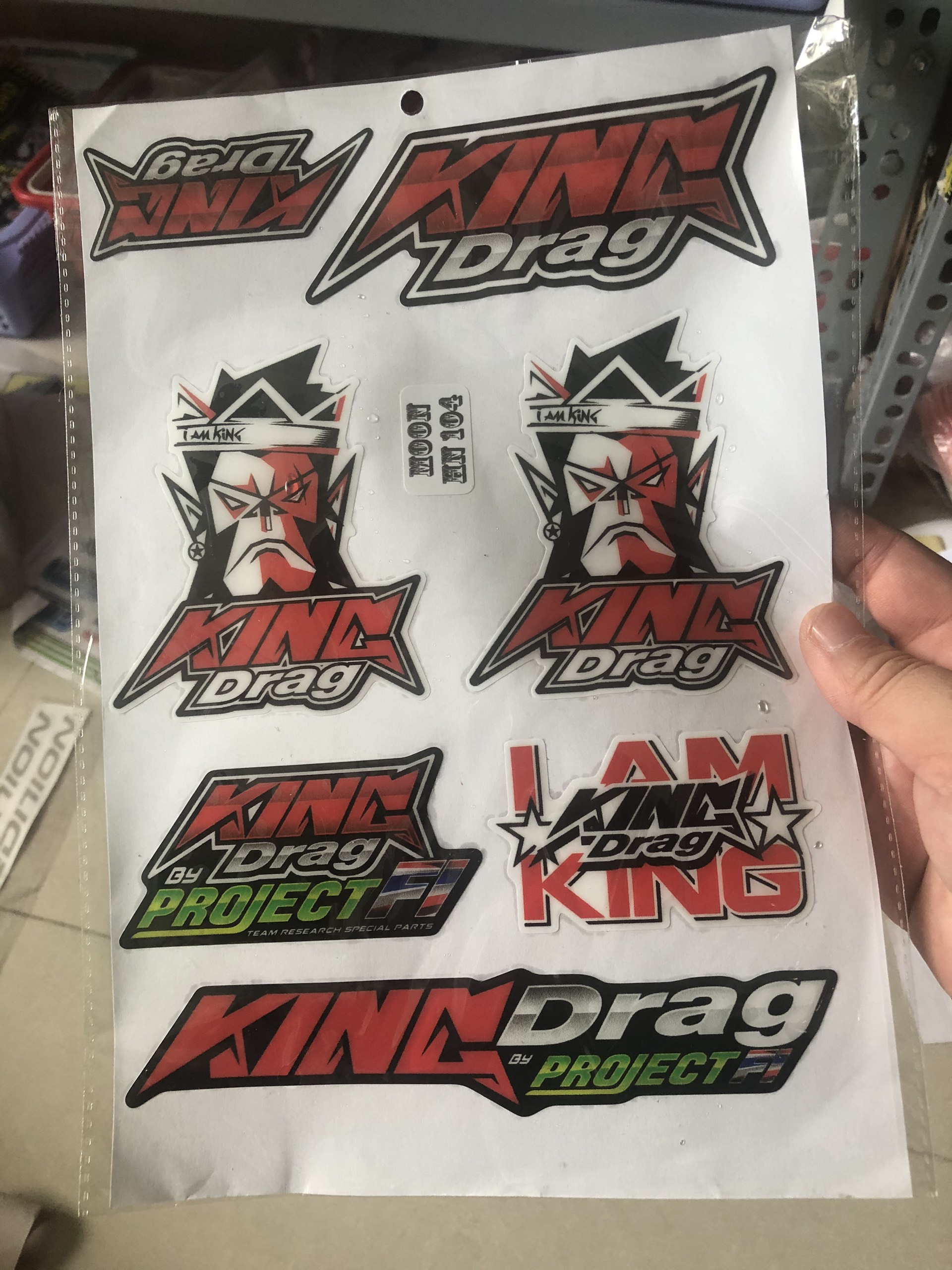 Tem Decal Logo Nổi King Drag
