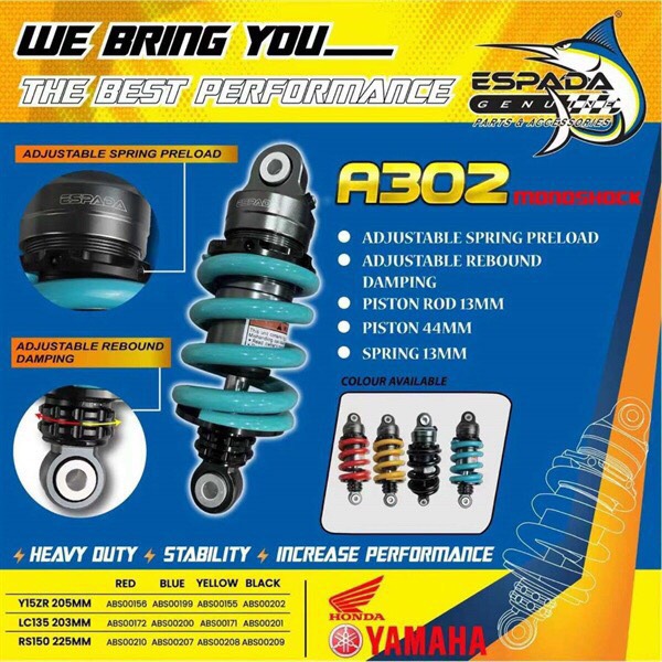 Phuộc epb ex 150 / ex 135 / winner có tăng chỉnh